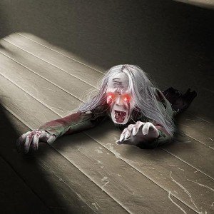 Voice-Activated Crawling Halloween Zombie Decoration