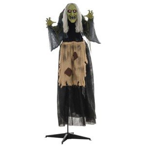 Witch Halloween Decoration with Sound & Light Effects
