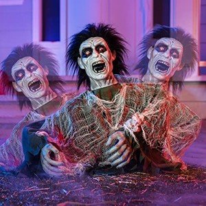 Zombie Groundbreaker Animated Halloween Decoration with Sound