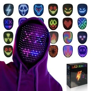 MOYACA LED Gesture-Sensing Halloween Cosplay Mask