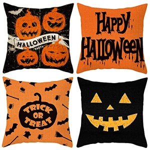 Halloween Linen Cushion Covers Set of 4