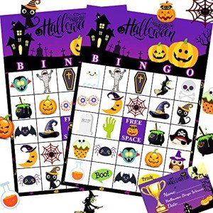 Halloween Bingo Game for Kids - 24 Players