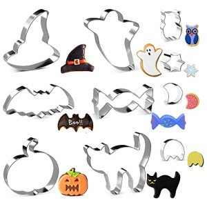 Joyoldelf Halloween Themed Cookie Cutters Set