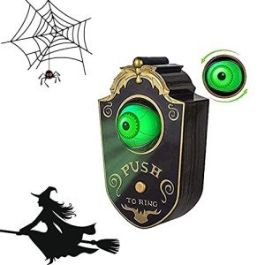 Animated Eyeball Doorbell with Spooky Sounds