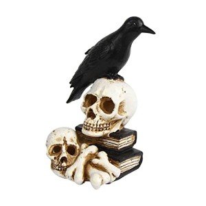 LED Skull Crow Halloween Tabletop Decoration