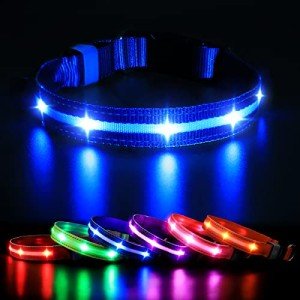 LED Waterproof Dog Collar with 3 Glowing Modes