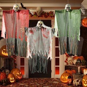 Set of 3 Hanging Ghost Halloween Decorations