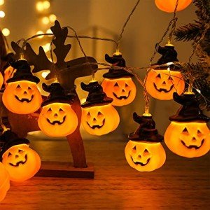 Jsdoin 20 LED Pumpkin String Lights for Halloween