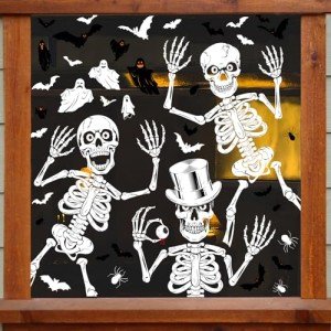Halloween Window Stickers - 9 Reusable Sheets