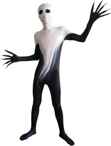 Halloween Black White Shadow Demon Costume for Kids