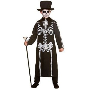 Boys' Day of the Dead Skeleton Costume, Age 8-10
