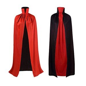 Zemolo Red and Black Vampire Cloak Cape for Adults