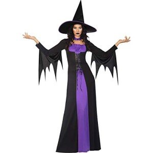 Classic Purple Witch Costume and Hat for Adults