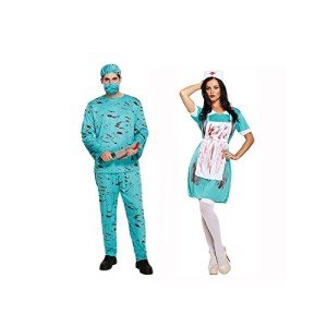Bloody Surgeon and Nurse Couples Costume Set