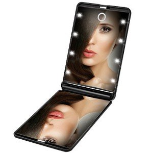 Portable Dimmable LED Makeup Mirror 1X & 2X Magnification