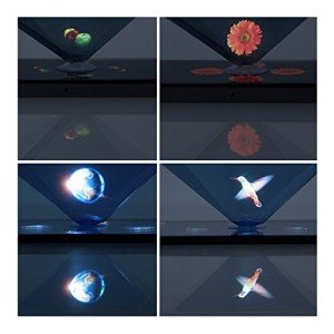 360 VR Mini Holographic Projection Pyramid for Smartphones