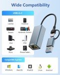 USB-C to Ethernet Adapter for Gaming & Devices