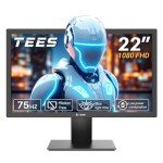 Tees 22" FHD 75Hz Desktop Monitor with Blue Light Filter