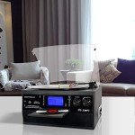 DIGITNOW! Bluetooth Vinyl Player with CD, Radio & USB