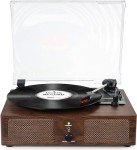 Bluetooth Turntable with Built-In Speakers - Vintage