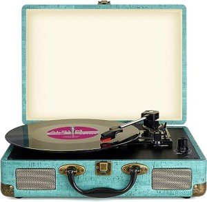 3-Speed Bluetooth Recording Player with Stereo Speakers
