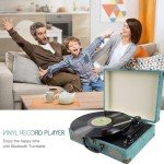 3-Speed Bluetooth Recording Player with Stereo Speakers