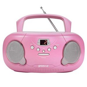 Groove GVPS733PK Portable Pink CD Player Boombox