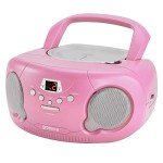 Groove GVPS733PK Portable Pink CD Player Boombox