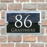 Modern Acrylic House Number and Street Name Sign