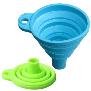 KINDOYO Silicone Collapsible Funnels - 2 Pack