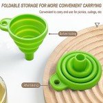 KINDOYO Silicone Collapsible Funnels - 2 Pack