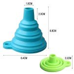 KINDOYO Silicone Collapsible Funnels - 2 Pack