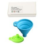 KINDOYO Silicone Collapsible Funnels - 2 Pack