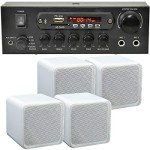 110W Wireless Mini Amplifier & 4 Bookshelf Speakers