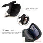Leather Phone Holster with Belt Clip, Dual Pockets