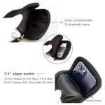 Leather Phone Holster with Belt Clip, Dual Pockets