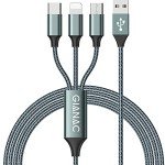3-in-1 Nylon Braided Multi Charger Cable