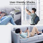 Yosou 3-Pack 2M Nylon Micro USB Fast Charger