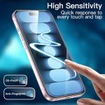 JETech iPhone 15 Screen Protector, Tempered Glass, 3-Pack
