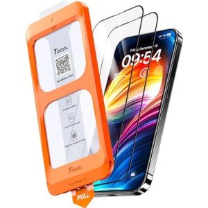 TOCOL iPhone 15 Military Grade Screen Protector Duo