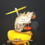 Yellow Rubber Duck with Helmet for Car Decor