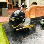 Yellow Rubber Duck with Helmet for Car Decor
