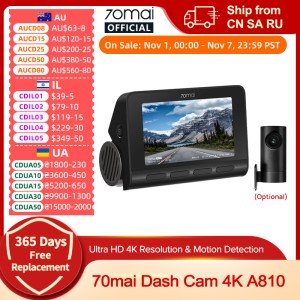 70mai A810 Ultra HD 4K Dash Cam with GPS