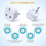 5-Pack UK to EU Travel Adapters