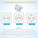 5-Pack UK to EU Travel Adapters