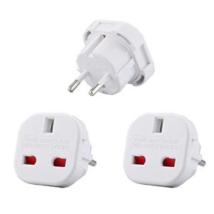 UK to USA Travel Plug Adapter - 3 Pack
