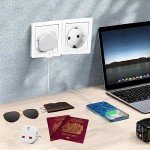 UK to USA Travel Plug Adapter - 3 Pack