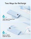 10000mAh Slim Power Bank with Built-in Cable