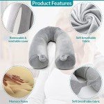 Flexible Memory Foam Travel Neck Pillow (Grey)