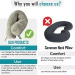 Flexible Memory Foam Travel Neck Pillow (Grey)